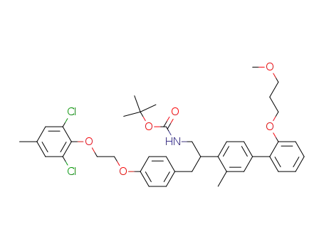 tert-butyl {3-{4-[2-(2,6-dichloro-4-methylphenoxy)ethoxy]phenyl}-2-[2'-(3-methoxypropoxy)-3-methylbiphenyl-4-yl]propyl}carbamate