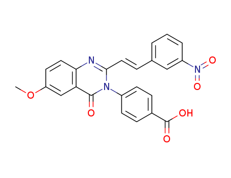 4-[6-Methoxy-2-[(1E)-2-(3-nitrophenyl)ethenyl]-4-oxo-3(4H)-quinazolinyl]-benzoic Acid