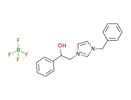 3-benzyl-1-(2-hydroxy-2-phenylethyl)imidazolium tetrafluoroborate