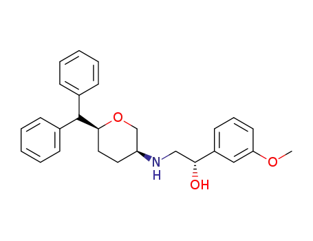 (S)-2-(((3S,6S)-6-benzhydryltetrahydro-2H-pyran-3-yl)amino)-1-(3-methoxyphenyl)ethanol