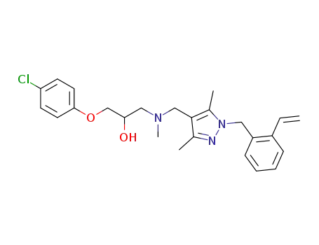 1-(4-chlorophenoxy)-3-(((3,5-dimethyl-1-(2-vinylbenzyl)-1H-pyrazol-4-yl)methyl)(methyl)amino)propan-2-ol