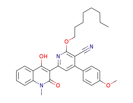 6-(1,2-dihydro-4-hydroxy-1-methyl-2-oxoquinolin-3-yl)-4-(4-methoxyphenyl)-2-(octyloxy)pyridine-3-carbonitrile