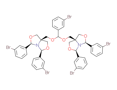Molecular Structure of 1311029-92-1 ({bis-(2,8-di-(m-bromophenyl)-1-aza-3,7-dioxabicyclo[3.3.0]-octane 5-methoxy)methyl}-3-bromobenzene)