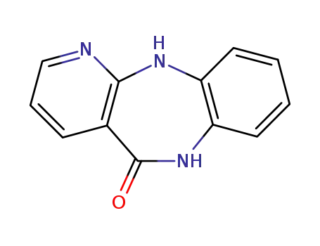 Molecular Structure of 10189-78-3 (6,11-DIHYDRO-5H-PYRIDO[2,3-B][1,5]BENZODIAZEPIN-5-ONE)