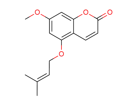 Molecular Structure of 35590-41-1 (5-Prenyloxy-7-methoxycoumarin)