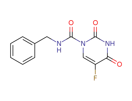 Molecular Structure of 65202-15-5 (1(2H)-Pyrimidinecarboxamide,
5-fluoro-3,4-dihydro-2,4-dioxo-N-(phenylmethyl)-)