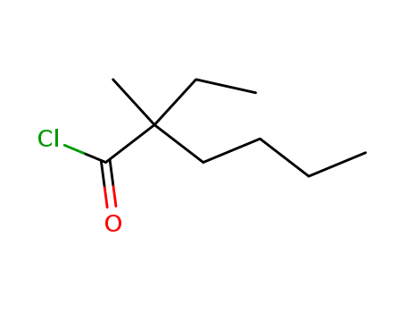 Molecular Structure of 49802-73-5 (Hexanoyl chloride, 2-ethyl-2-methyl-)