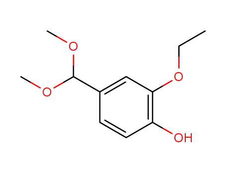 Molecular Structure of 85377-08-8 (Phenol, 4-(dimethoxymethyl)-2-ethoxy-)