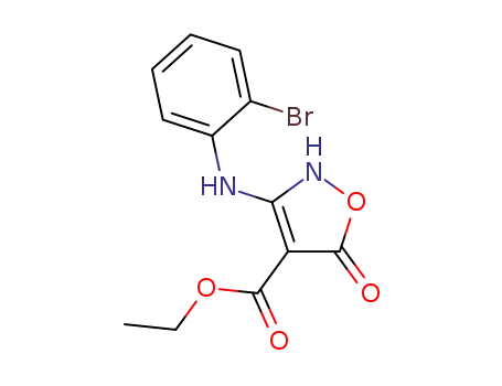 Molecular Structure of 1271133-20-0 (ethyl 5-oxo-2-bromophenylamino-2,5-dihydroisoxazole-4-carboxylate)