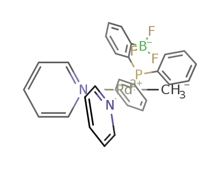 [(ortho-(Ph<sub>2</sub>P)C<sub>6</sub>H<sub>4</sub>(BF<sub>3</sub>))PdMe(pyridine)2]