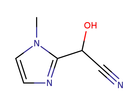 Molecular Structure of 290374-51-5 (1H-Imidazole-2-acetonitrile,alpha-hydroxy-1-methyl-,(alphaS)-(9CI))