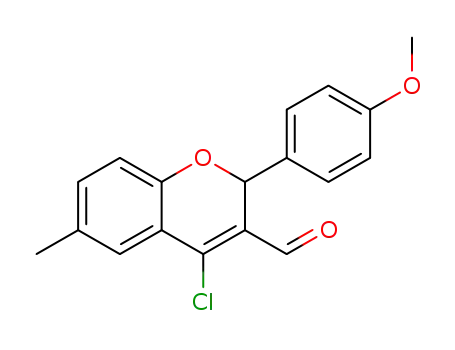 4-chloro-2-(4-methoxyphenyl)-6-methyl-2H-chromene-3-carbaldehyde