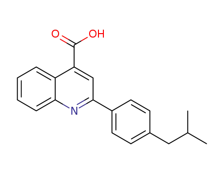 Molecular Structure of 350997-41-0 (2-(4-ISOBUTYL-PHENYL)-QUINOLINE-4-CARBOXYLIC ACID)