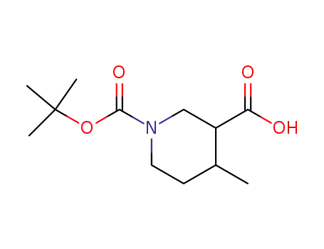 Molecular Structure of 1009376-52-6 (1-(tert-butoxycarbonyl)-4-methylpiperidine-3-carboxylic acid)