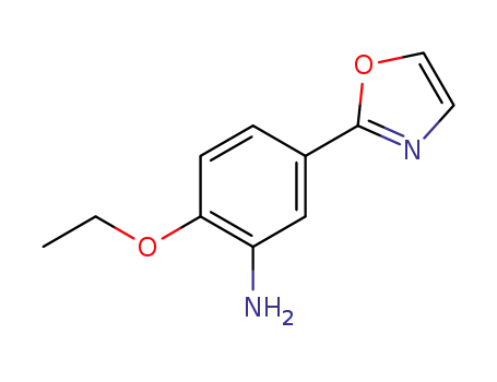 Molecular Structure of 1377582-55-2 (2-ethoxy-5-oxazol-2-yl-phenylamine)