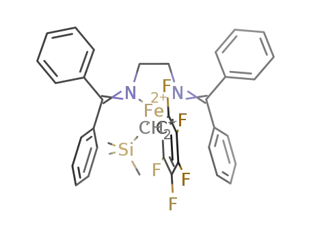((C<sub>6</sub>H<sub>5</sub>)2CNCH<sub>2</sub>CH<sub>2</sub>NC(C<sub>6</sub>H<sub>5</sub>)2)Fe(CH<sub>2</sub>Si(CH<sub>3</sub>)3)(C<sub>6</sub>F<sub>5</sub>)