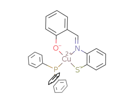 Cu(SC<sub>6</sub>H<sub>4</sub>NCHC<sub>6</sub>H<sub>4</sub>O)(P(C<sub>6</sub>H<sub>5</sub>)3)