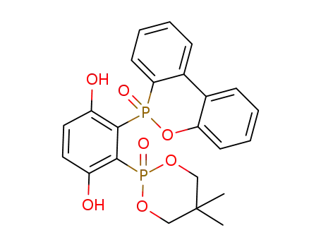 Molecular Structure of 1384457-25-3 (6-(2-(5,5-dimethyl-2-oxido-1,3,2-dioxaphosphinan-2-yl)-3,6-dihydroxyphenyl)-6H-dibenzo[c,e][1,2]oxaphosphinine 6-oxide)