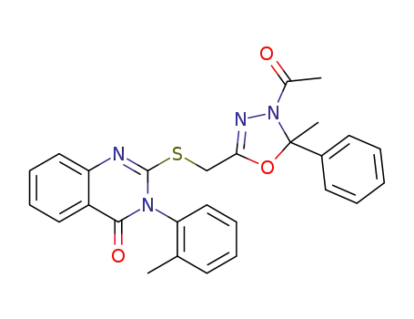 2-((4-acetyl-5-methyl-5-phenyl-4,5-dihydro-1,3,4-oxadiazol-2-yl)methylthio)-3-o-tolylquinazolin-4(3H)-one