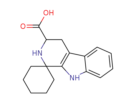 Molecular Structure of 100068-46-0 (3',4'-DIHYDRO-SPIRO[CYCLOHEXANE-1,1'(2'H)-PYRIDO[3,4-B]INDOLE]-3'-CARBOXYLIC ACID)