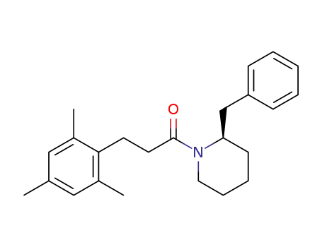 Molecular Structure of 1346681-82-0 ((2R)-2-benzyl-1-(3-mesitylpropanoyl)piperidine)