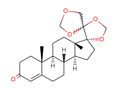 Molecular Structure of 6173-64-4 (17,20:20,21-Bis(Methylenedioxy)pregn-4-en-3-one)
