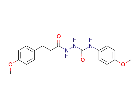 Molecular Structure of 894317-19-2 (N-(4-methoxyphenyl)-2-(3-(4-methoxyphenyl)propanoyl)hydrazinecarboxamide)