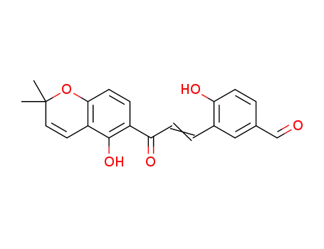 4-hydroxy-3-[3-(5-hydroxy-2,2-dimethyl-2H-chromen-6-yl)-3-oxo-propenyl]-benzaldehyde