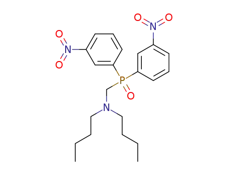 Molecular Structure of 828936-17-0 (1-Butanamine, N-[[bis(3-nitrophenyl)phosphinyl]methyl]-N-butyl-)