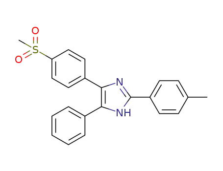 Molecular Structure of 1326723-21-0 (2-(4-methylphenyl)-4-(4-methylsulfonylphenyl)-5-phenyl-1H-imidazole)