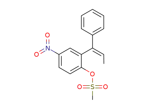 4-nitro-2-(1-phenylprop-1-en-1-yl)phenyl methanesulfonate