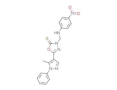 5-(5-Methyl-1-phenyl-1H-4-pyrazolyl)-3-[(4-nitroanilino)methyl]-2,3-dihydro-1,3,4-oxadiazole-2-thione