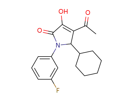 2H-Pyrrol-2-one, 4-acetyl-5-cyclohexyl-1-(3-fluorophenyl)-1,5-dihydro-3-hydroxy-