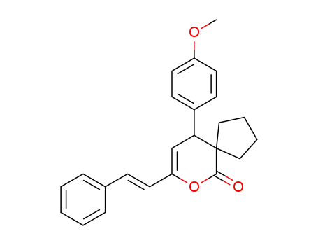 10-(4-methoxyphenyl)-8-(2-phenylethenyl)-7-oxaspiro[4.5]dec-8-en-6-one