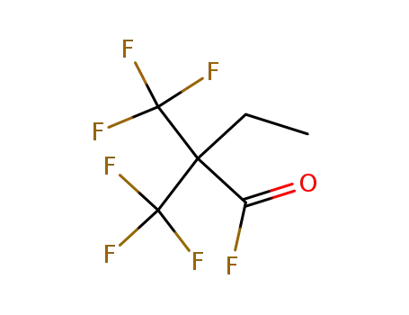 Molecular Structure of 14316-81-5 (2,2-BIS-(TRIFLUOROMETHYL) BUTYRYL FLUORIDE)
