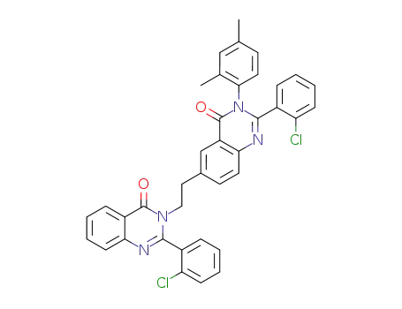 3-(2,4-dimethylphenyl)-2-(2-chlorophenyl)-6-{2-[2-(2-chlorophenyl)-4-oxoquinazolin-3-yl]ethyl}quinazolin-4-one