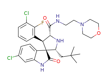 (2'R,3R,4'S,5'R)-6-chloro-4′-(3-chloro-2-fluorophenyl)-N-(2-morpholinoethyl)-2′-neopentyl-2-oxospiro[indoline-3,3′-pyrrolidine]-5′-carboxamide