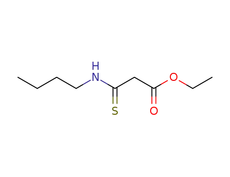 Molecular Structure of 57005-83-1 (Propanoic acid, 3-(butylamino)-3-thioxo-, ethyl ester)