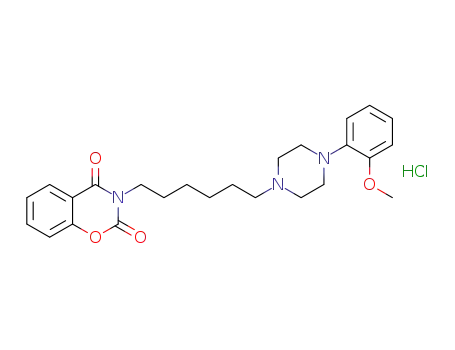 Molecular Structure of 1452863-37-4 (N-{6-[4-(2-methoxyphenyl)piperazin-1-yl]hexyl}-2H-1,3-benzoxazine-2,4(3H)-dione hydrochloride)