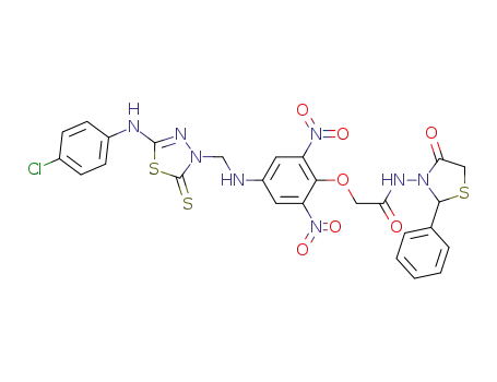 C<sub>26</sub>H<sub>21</sub>ClN<sub>8</sub>O<sub>7</sub>S<sub>3</sub>