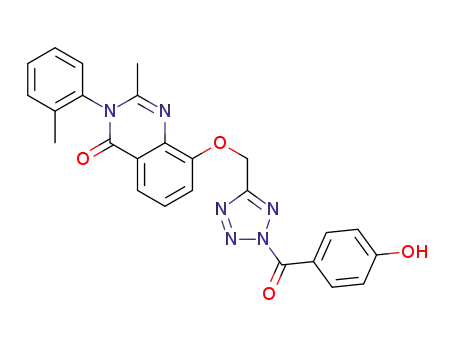 8-((2-(4-hydroxybenzoyl)-2H-tetrazol-5-yl) methoxy)-2-methyl-3-o-tolylquinazolin-4(3H)-one