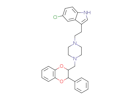 5-chloro-3-(2-(4-((2,3-dihydro-2-phenylbenzo[b][1,4]dioxin-3-yl)methyl)piperazin-1-yl)ethyl)-1H-indole
