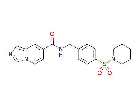 Molecular Structure of 1448536-38-6 (N-{[4-(piperidine-1-sulfonyl)phenyl]methyl}imidazo[1,5-a]pyridine-7-carboxamide)