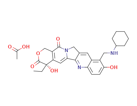 9-<(cyclohexylamino)methyl>-10-hydroxy-(20S)-camptothecin acetate salt
