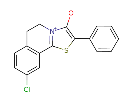 Molecular Structure of 104728-19-0 (9-chloro-5,6-dihydro-2-phenylthiazolo<2,3-a>isoquinolin-4-ium 3-oxide)