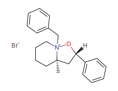 (2S,3aR)-8-Benzyl-3a-methyl-2-phenyl-hexahydro-isoxazolo[2,3-a]pyridin-8-ium; bromide