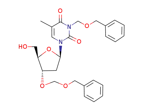 Molecular Structure of 132063-01-5 (Thymidine, 3-[(phenylmethoxy)methyl]-3'-O-[(phenylmethoxy)methyl]-)