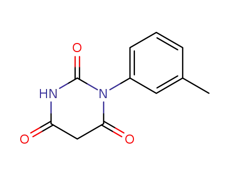 Molecular Structure of 109493-60-9 (1-(3-METHYLPHENYL)PYRIMIDINE-2,4,6(1H,3H,5H)-TRIONE)
