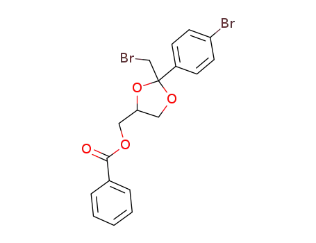 Molecular Structure of 90878-76-5 (1,3-Dioxolane-4-methanol, 2-(bromomethyl)-2-(4-bromophenyl)-,
benzoate, trans-)