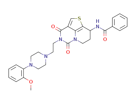 N-(4-{2-[4-(2-Methoxy-phenyl)-piperazin-1-yl]-ethyl}-3,5-dioxo-4,5,7,8-tetrahydro-3H,6H-1-thia-4,5a-diaza-acenaphthylen-8-yl)-benzamide